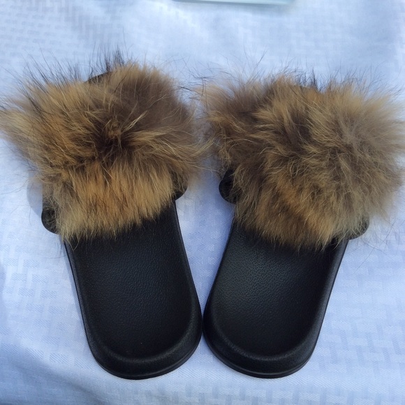 Slippers Casual Fur Fluffy Slippers Flats - Picture 1 of 3